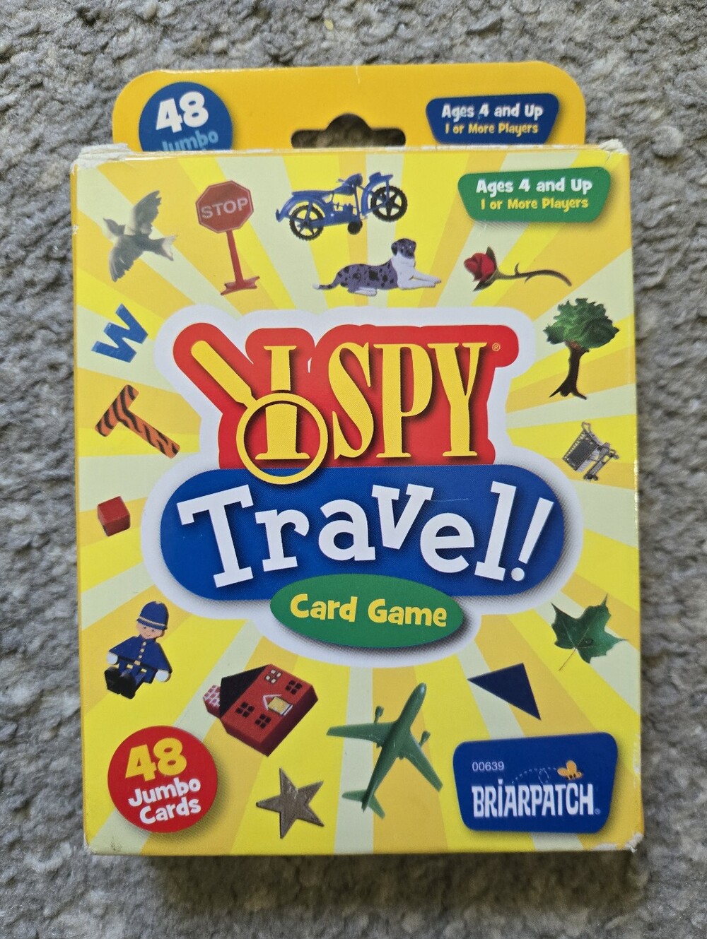 I Spy Travel Card Game Educational Fun for Kids Compact Portable Entertainment